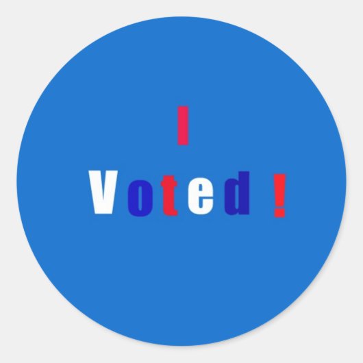 Ik heb gestemd! ronde sticker (Voorkant)