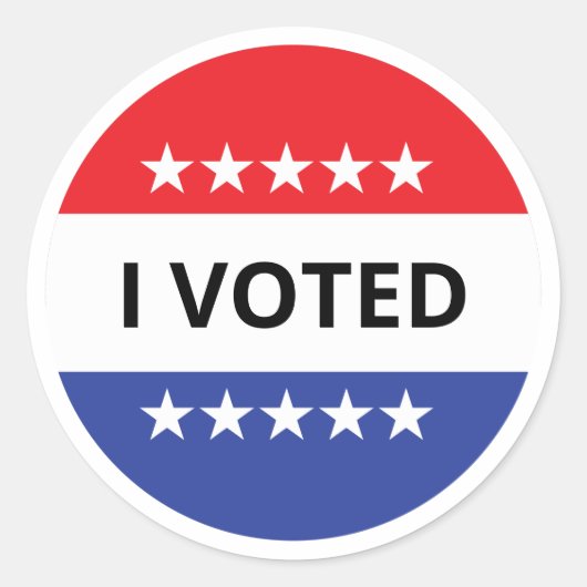 Ik heb gestemd ronde sticker (Voorkant)