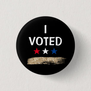 Ik Heb Gestemd Verkiezingen Glitters Sterren Ronde Button 3,2 Cm