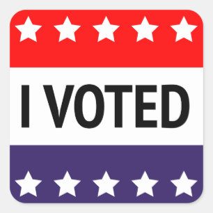 Ik heb gestemd vierkante sticker