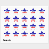 Ik heb gestemd voor American Flag Star Stickers (Vel)