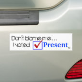 Ik heb gestemd voor de Bumpersticker van Cadeau (Op auto)