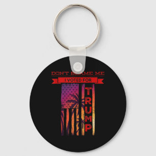 Ik heb gestemd voor Trump Palm Tree American Sleutelhanger