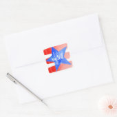 Ik heb gestemd voor Waterverf Flag Sticker (Envelop)