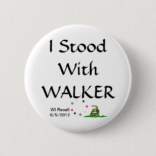 Ik heb getand met Gov Scott Walker Ronde Button 5,7 Cm