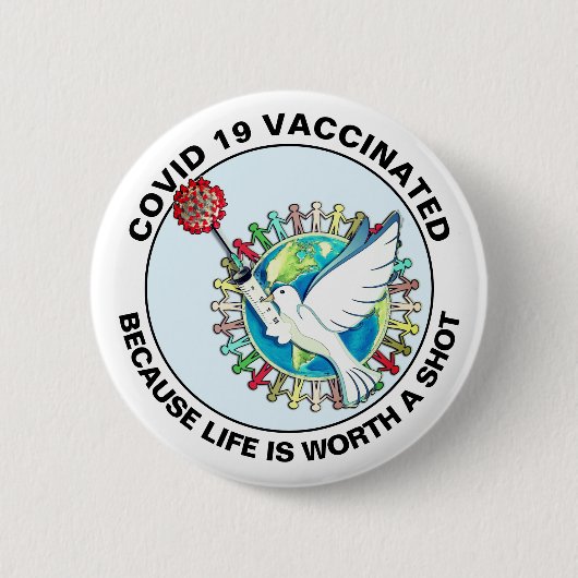 Ik heb gevaccineerde Button (Voorkant)