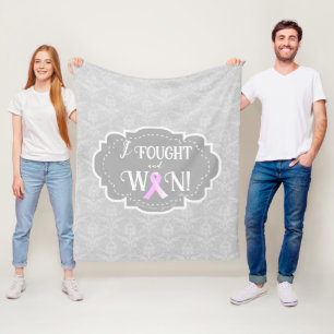 Ik heb gevreesd en gewonnen   Borstkanker Overlevi Fleece Deken