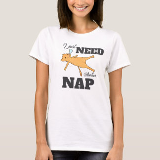 “Ik heb gewoon nog een slaapje nodig” grappige kat T-shirt