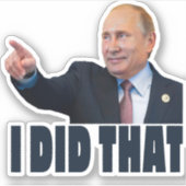 IK HEB GEZEGD DAT Poetin de Sticker van de gasprij (Voorkant)