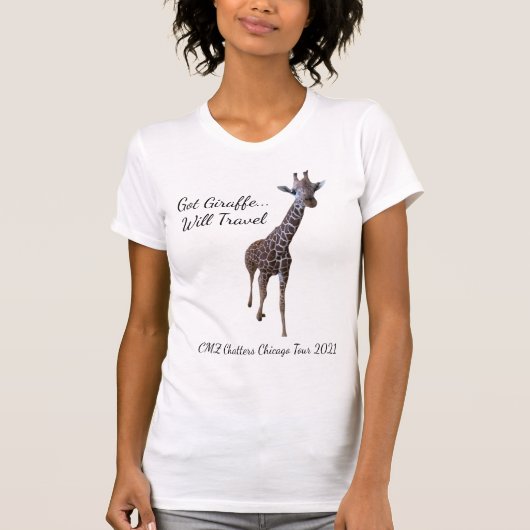 Ik heb Giraffe... zal reizen. T-shirt (Voorkant)