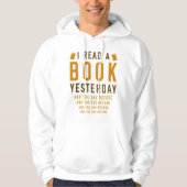 Ik heb gisteren een boek gelezen hoodie (Voorkant)