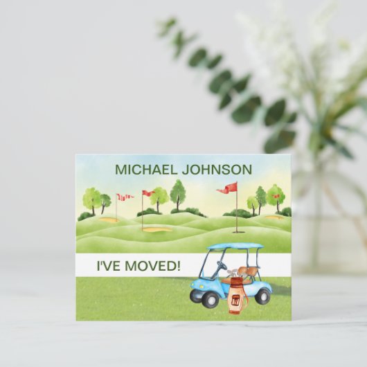 Ik heb Golf Cart Greens Man Budget Move Aankondiging (Staand voorkant)