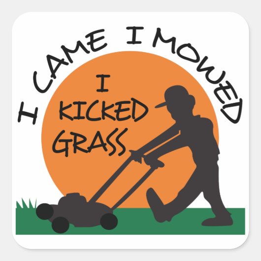 Ik heb Grass Vierkante Sticker (Voorkant)