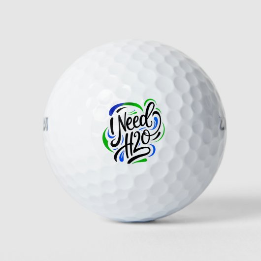 Ik heb H2O-script nodig Golfballen (Voorkant)