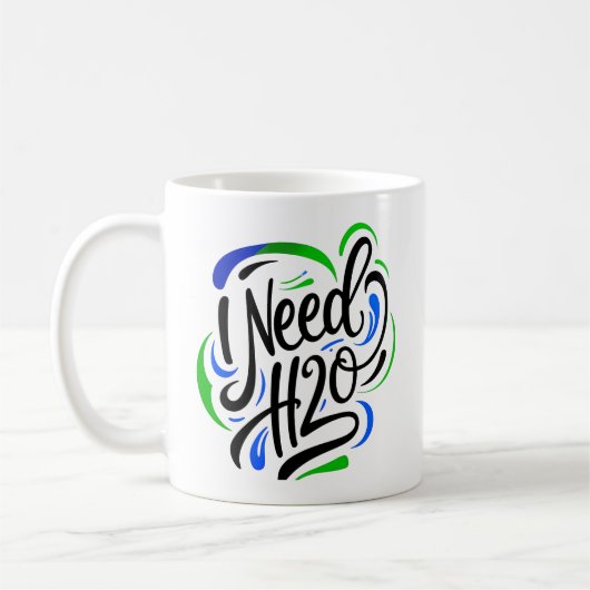 Ik heb H2O-script nodig Koffiemok (Links)