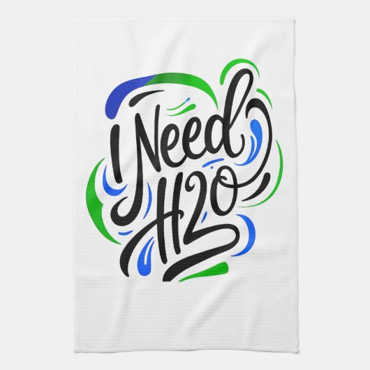 Ik heb H2O-script nodig Theedoek (Verticaal)