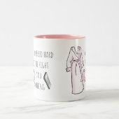 Ik heb hard gewerkt om niets grappigs te doen. tweekleurige koffiemok (Center)