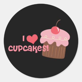 Ik heb hartcupcakes ronde sticker