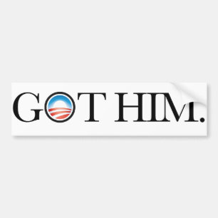 Ik heb hem. Osama Bin Laden overleed. Bumpersticke Bumpersticker
