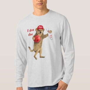 "Ik heb het 10-pins" basic T-shirt met lange mouwe