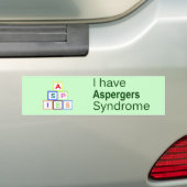Ik heb het aspergersyndroom - ASPIES Bumpersticker (Op auto)