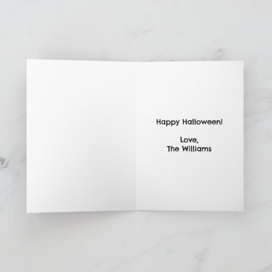 Ik heb het boek in Boujee Ghost Coquette Halloween Kaart (Binnen)