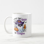 Ik heb het boek in een leuke Halloween outfit Cos Koffiemok (Links)