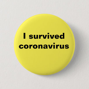 Ik heb het coronavirus overleefd ronde button 5,7 cm