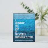Ik heb het einde van de wereld overleefd briefkaart (Staand voorkant)