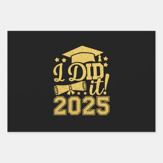 Ik heb het gedaan 2025 Afstuderen Afstuderen klass Inpakpapier Vel (Voorkant)