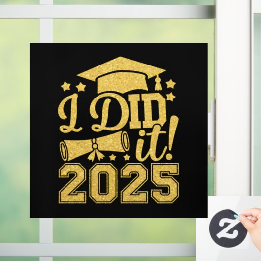 Ik heb het gedaan 2025 Afstuderen Afstuderen klass Raamsticker (Huis)