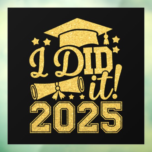 Ik heb het gedaan 2025 Afstuderen Afstuderen klass Raamsticker (Vel 3)