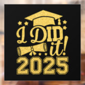 Ik heb het gedaan 2025 Afstuderen Afstuderen klass Raamsticker (Vel 2)