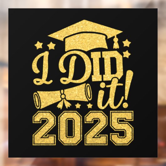 Ik heb het gedaan 2025 Afstuderen Afstuderen klass Raamsticker (Vel 2)