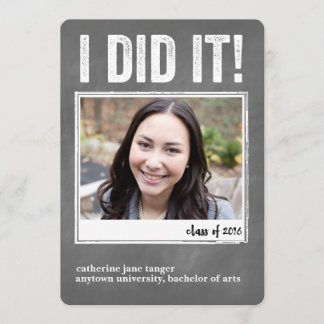 Ik heb het gedaan! Aankondiging van afstuderen