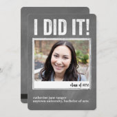 Ik heb het gedaan! Afstudeeraankondiging Aankondiging (Voorkant / Achterkant)
