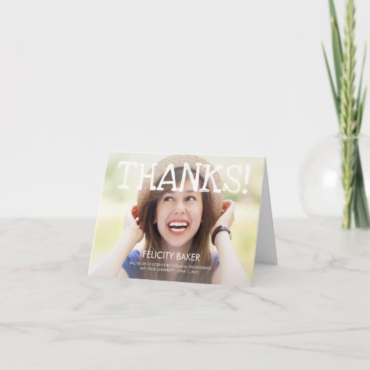 Ik heb het gedaan. Afstuderen Hartelijk dank Bedankkaart (Voorkant)