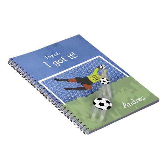 Ik heb het! Gepersonaliseerde Voalkeeper Engels Notitieboek (Rechterzijde)