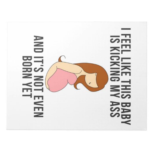 Ik heb het gevoel dat deze Baby een schop is Notitieblok (Voorkant)