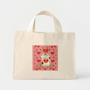 Ik heb het hart geluk in roze te zijn mini tote bag