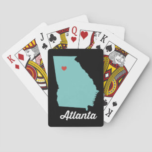 Ik heb het hart van Atlanta. Georgische speelkaart Pokerkaarten