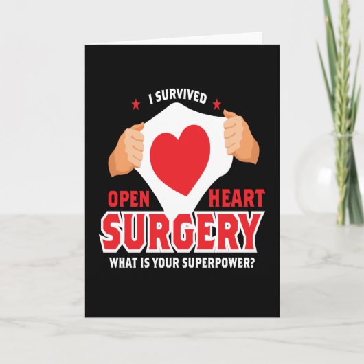 Ik heb het hart van de open hartchirurgie overleef kaart (Voorkant)