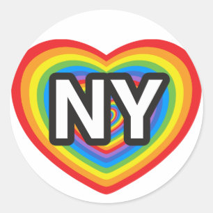 Ik heb het hart van New York. Ik hou van New York. Ronde Sticker