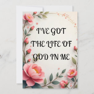 Ik heb het leven van God in mij Feestdagenkaart