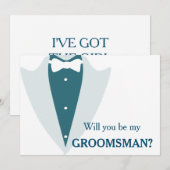 Ik heb het meisje, ben je mijn Groomsman? Kaart (Voorkant / Achterkant)