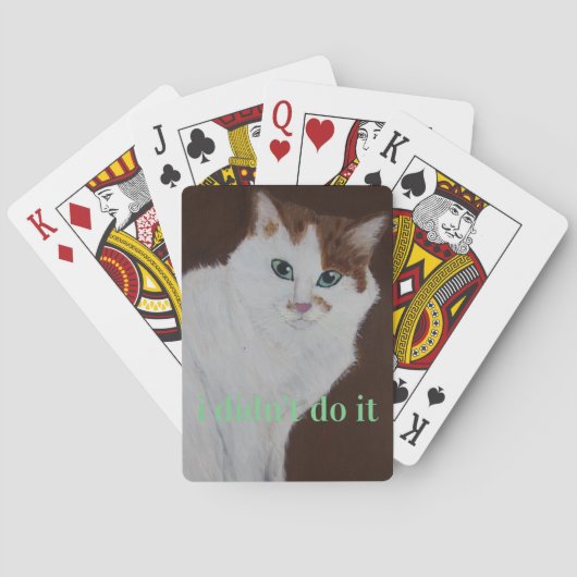 Ik heb het niet gedaan pokerkaarten (Achterkant)