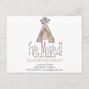 Ik heb het Nieuwe Adres van de Tent van de Telefoo Aankondigingskaart