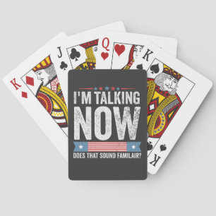 Ik heb het nu over het President van Trump Kamala Pokerkaarten