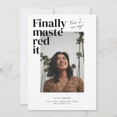 Ik heb het onder de knie! Afstuderen foto aankondi Kaart (Voorkant)