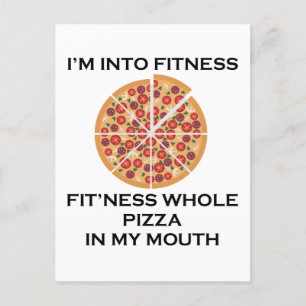 Ik heb het over fitness pizza feestdagenkaart